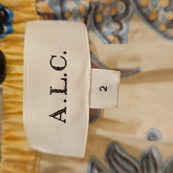 💕A.L.C.💕 Myra Paisley Long Sleeve Shift Dress ~ Apricot Abstract Floral 2 - Picture 15 of 16